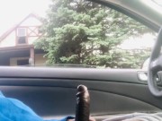 BBC Dick Flash! Stroking in Car during Quarantine gets Caught! 9/16