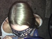 Girlfriend gives a blowjob and piss drinking in a public parking lot 3/16