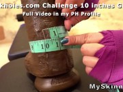 TRAILER Slackholes Challenge. Up to 10 inches girth Giant black dildo 15/16