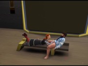 Full debauchery in the museum. Group sex in public | video game 1/16