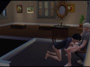 Full debauchery in the museum. Group sex in public | video game 14/16
