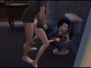 Full debauchery in the museum. Group sex in public | video game 15/16