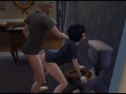 Full debauchery in the museum. Group sex in public | video game 16/16