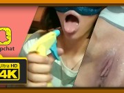 Stories Snapchat №34 Брызгает в ротик, трогает мокрую киску
