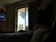 All aboard! Destination orgasm central - socks on!  MIN MOO MOO 2/16