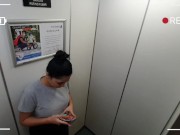 two hot girls stuck in the elevator having public sex 7/16