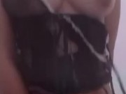 Sexy asian teen in lingerie teasing hairy pussy for daddy 11/16