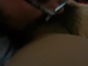He licks my hairy teen bush before his wife gets home.... he is the slut 11/16