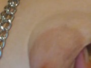 Daddy Bought Tiny Titties Camgirl Nipple Clamp Collar Purple Lingerie 16/16