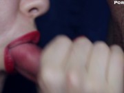 ЧУВСТВИТЕЛЬНЫЙ МИНЕТ КРУПНЫМ ПЛАНОМ + КОНЧАЮ ЕЙ В РОТ 11/16