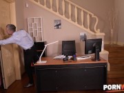 DP threesome with two big dicks for Liv Revamped's tight pussy and asshole 2/16