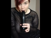 Chubby redhead plays with BBC toy 4/16