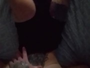 She masturbates while getting fucked in her ass, very sexy pawg 8/16