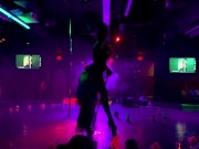 Tall Tantalizing Tattooed Temptress Rainbow Sugar Scull Full Stage Strip Show 1/16