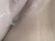 Messy dripping creampie. Look how much cum!  3/16