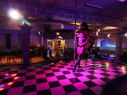 Tall Tantalizing Tattooed Temptress Full Strip Show in Punisher Costume 1/16