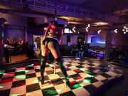 Tall Tantalizing Tattooed Temptress Full Strip Show in Punisher Costume 4/16