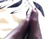 I`m filming myself for my daddy. In pantyhose and his shirt. 16/16