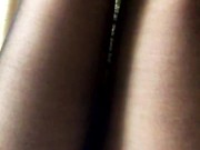 I`m filming myself for my daddy. In pantyhose and his shirt. 5/16