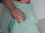 Zoom in very hard tit slapping 5/16