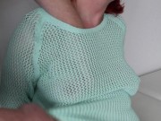 Zoom in very hard tit slapping 9/16