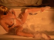 Naughty bathtime - Squriting and wet pussy play in the bathtub 2/16