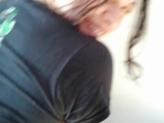 Jen returns from the gym, and her boyfriend cums on his face! (blowjob)  2/16