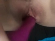 Playing with my Pussy  and New toy 2/16