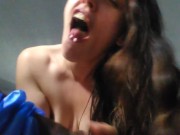 Blue Latex Glove Spit Wet BLACK DILDO HANDJOB Nasty DIRTY TALK Quarantine Pandemic Social Distance 12/16