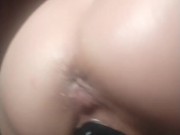 Hot blondy Milf fills her pussy with a black dildo 9/16