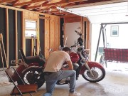 Horny MILF Face Fucked and Bent Over Creampie in Garage 1/16