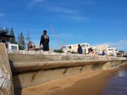 Pussy Flash at BEACH BAR # Micro Mini Bikini at Public Bar Party 10/16