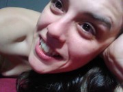 Oops I peed! PAWG Pink TRIES to FART but Can't! Accidentally Pees Bed Licks Piss Puddle Yum! 16/16