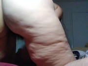 Oops I peed! PAWG Pink TRIES to FART but Can't! Accidentally Pees Bed Licks Piss Puddle Yum! 8/16