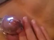 Playing with hubby's caged dick 5/16