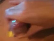 Playing with hubby's caged dick 7/16