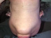 35 y/o MILF loves getting her throat fucked before her pussy does. Finish with cumshot on her pussy. 2/16