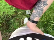 public outdoor blowjob with creampie from shy girl in the bushes - Olivia Moore 4/16