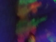 Dirty Slut Gets Some Glowing Cum In her Painted Pussy 13/16