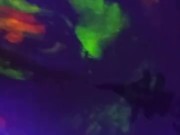 Dirty Slut Gets Some Glowing Cum In her Painted Pussy 2/16