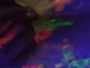 Dirty Slut Gets Some Glowing Cum In her Painted Pussy 9/16