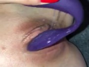 Look how wet my vibe made my pussy! OMG! 9/16