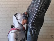 Gwen Stacy Venom Throat Fucked (Cosplay, Gagging and Spitting) 14/16