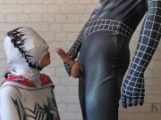 Gwen Stacy Venom Throat Fucked (Cosplay, Gagging and Spitting) 7/16