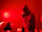 Black Hair Teen With Big Tits Wearing Lingerie Handcuffs And Leash Gets Fucked In Hell Roleplay 12/16