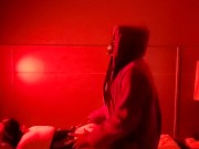 Black Hair Teen With Big Tits Wearing Lingerie Handcuffs And Leash Gets Fucked In Hell Roleplay 13/16