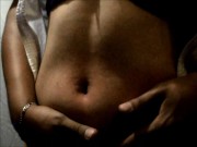 Penetrating Paula masturbating her hot pussy and itching her sexy navel her bulging belly is excited 14/16