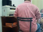 Lady boss - 1 Cunnilingus with an engineer The lady called an engineer to repair the MFP 15/16