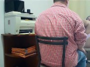 Lady boss - 1 Cunnilingus with an engineer The lady called an engineer to repair the MFP 16/16