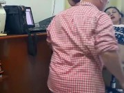 Lady boss - 2 Cunnilingus with an engineer The lady called an engineer to repair the MFP.  10/16